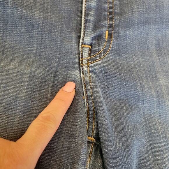 Madewell Jeans Womens 30 (34) Curvy High Rise Skinny Blue Denim Stretch Comfort - Picture 3 of 7